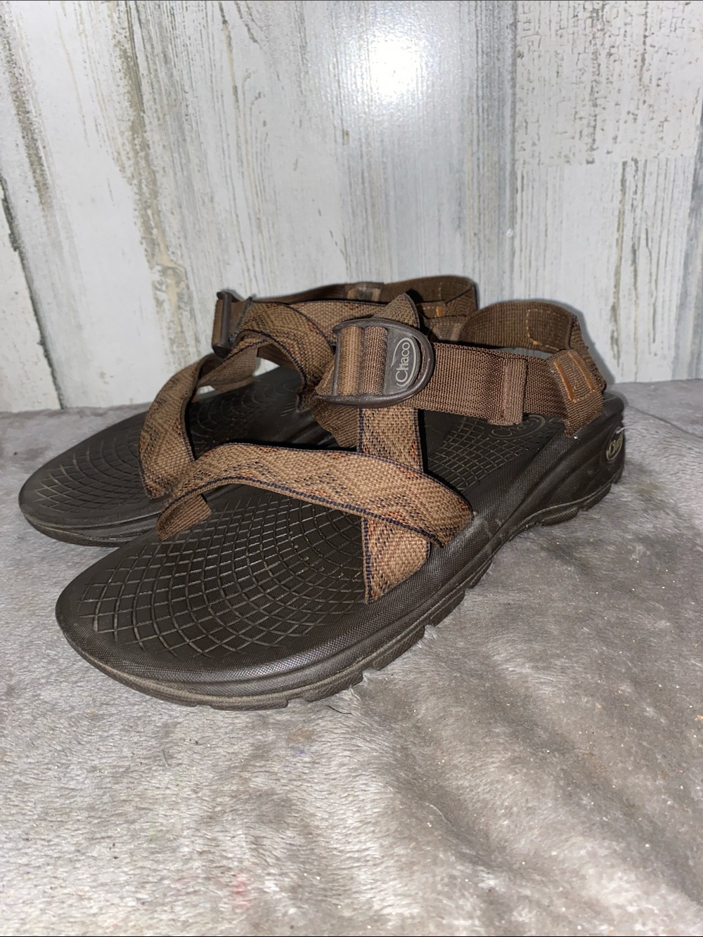 0618 Chaco Men's Brown Adjustable Strap Sport Sandals